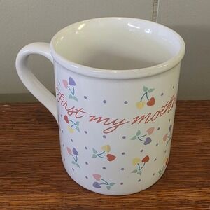 Vintage 1985 Current Inc 'First My Mother, Now My Friend' Coffee Mug  Heart Gift